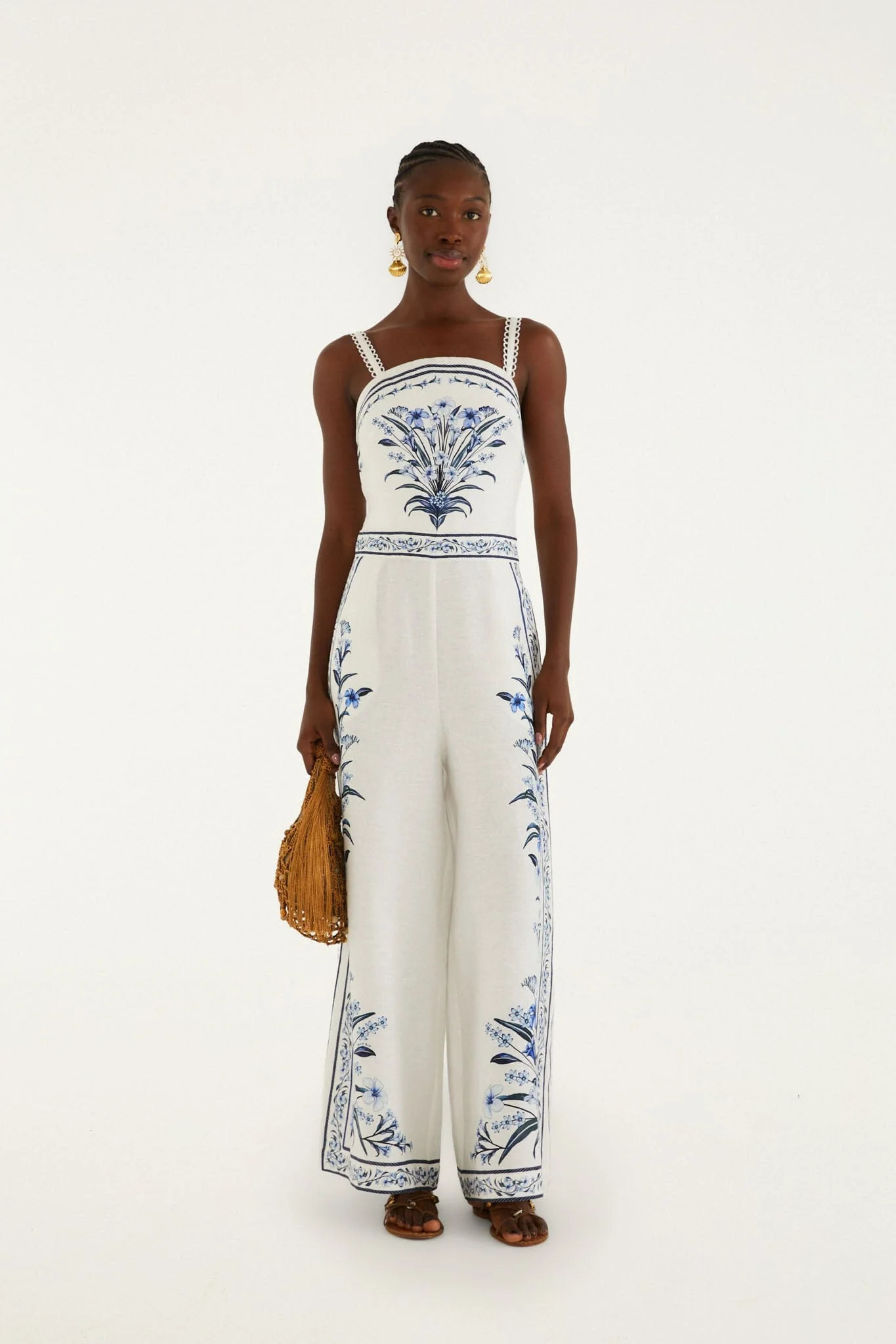 Off-White Flowers Arch Maxi Jumpsuit, FLOWERS ARCH OFF-WHITE / XXS | FarmRio (US)
