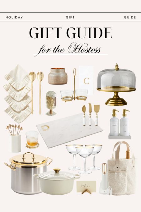 Gift guide for the hostess! 
Hostess gift guide, dinner napkins, cake stand, candle, serving tray, salad servers, cheese knives, Sherpa wine bag, cocktail sticks, couple glasses Amazon finds

#LTKHoliday #LTKSeasonal #LTKGiftGuide