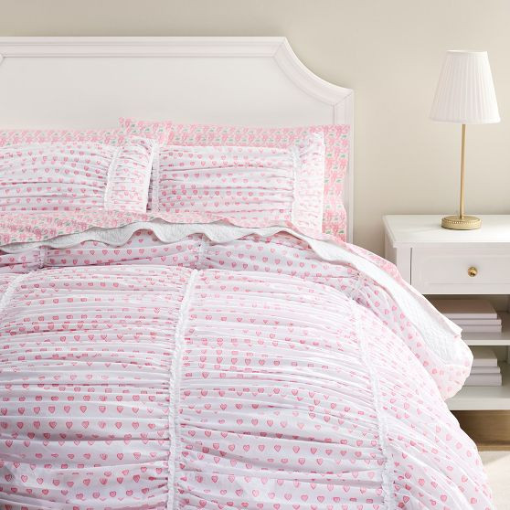 Roller Rabbit Hearts Ruched Duvet Cover | Pottery Barn Teen