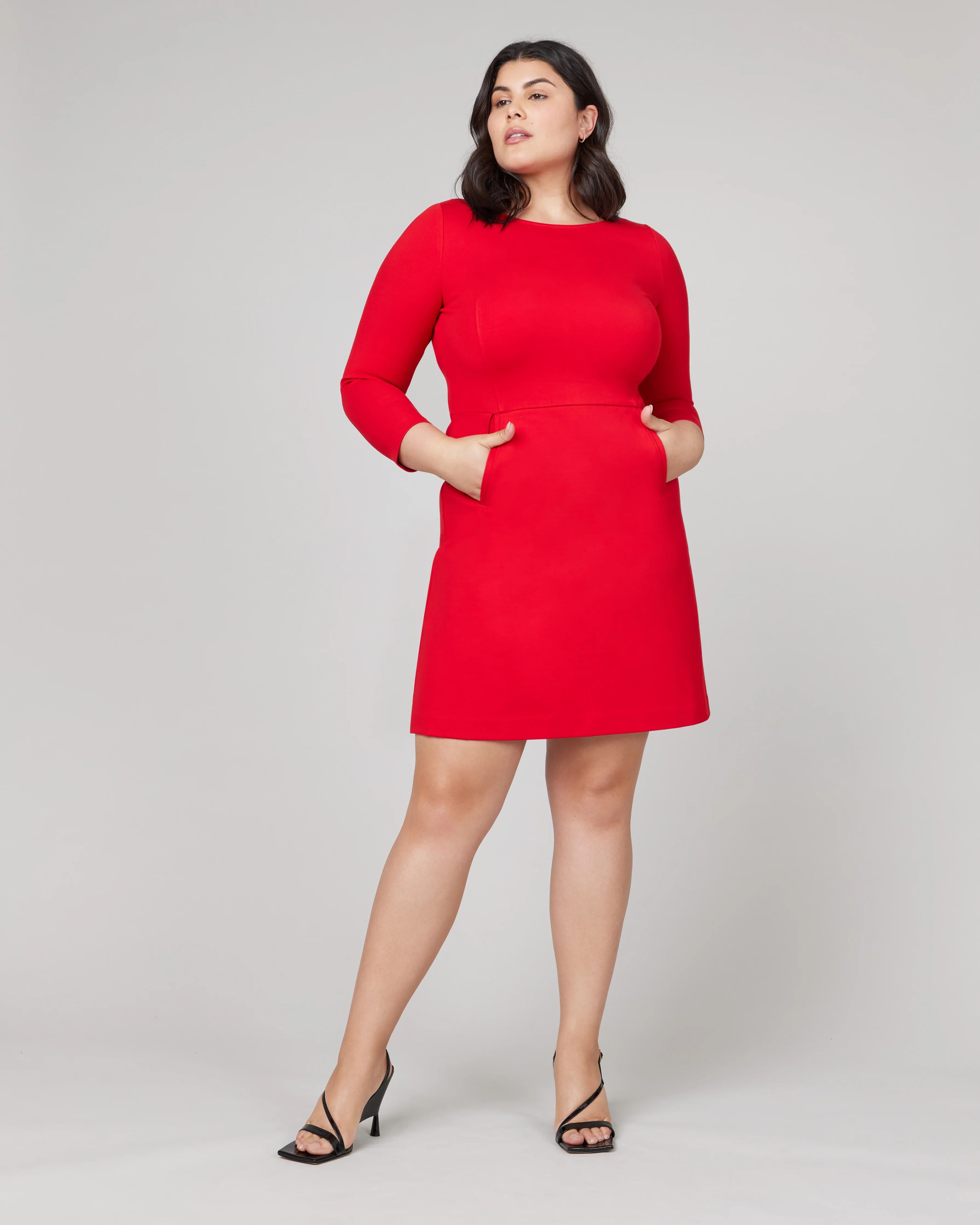 The Perfect A-line 3/4 Sleeve Dress | Spanx