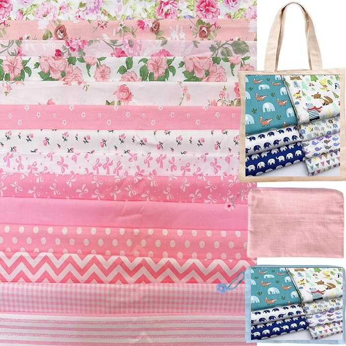7 pcs 20" x 20" Cotton Fabric DIY Making Supplies Quilting Patchwork Fabric Fat Quarter Bundles D... | Amazon (US)