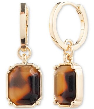Lauren Ralph Lauren Gold Tone Tortoise Hoop Drop Earrings | Dillard's | Dillard's