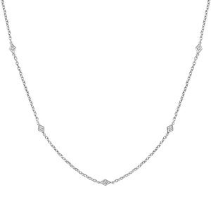 Silver Marquesa Strand Diamond Necklace | Brilliant Earth