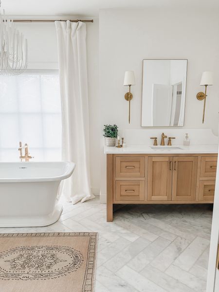 Light and airy primary bathroom - Spring vibes - Spring style - Shop the look! 

#LTKSeasonal #LTKstyletip #LTKhome