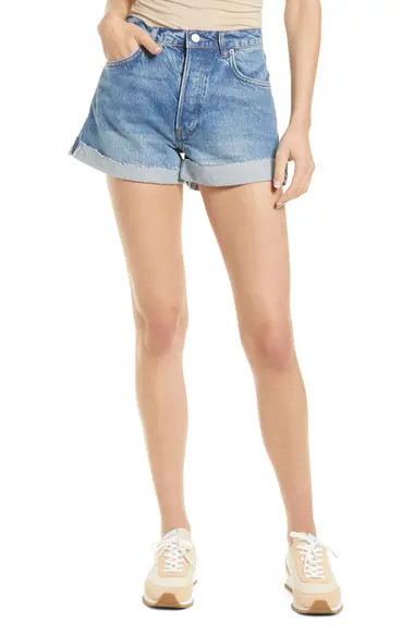 Charlie High Waist Cuffed Cutoff Denim ShortsREFORMATION | Nordstrom