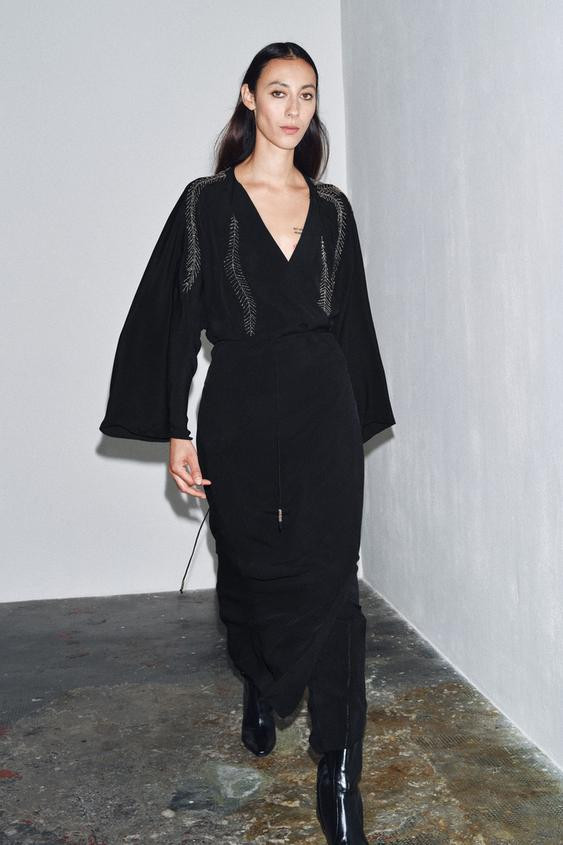 ZW COLLECTION BEADED EMBROIDERED DRESS | Zara UK