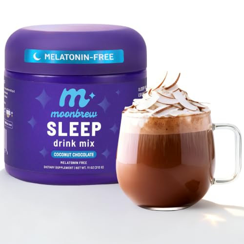 MoonBrew Magnesium Coconut Chocolate Sleep Aid - Calming Drink Mix - 1PK | Amazon (US)
