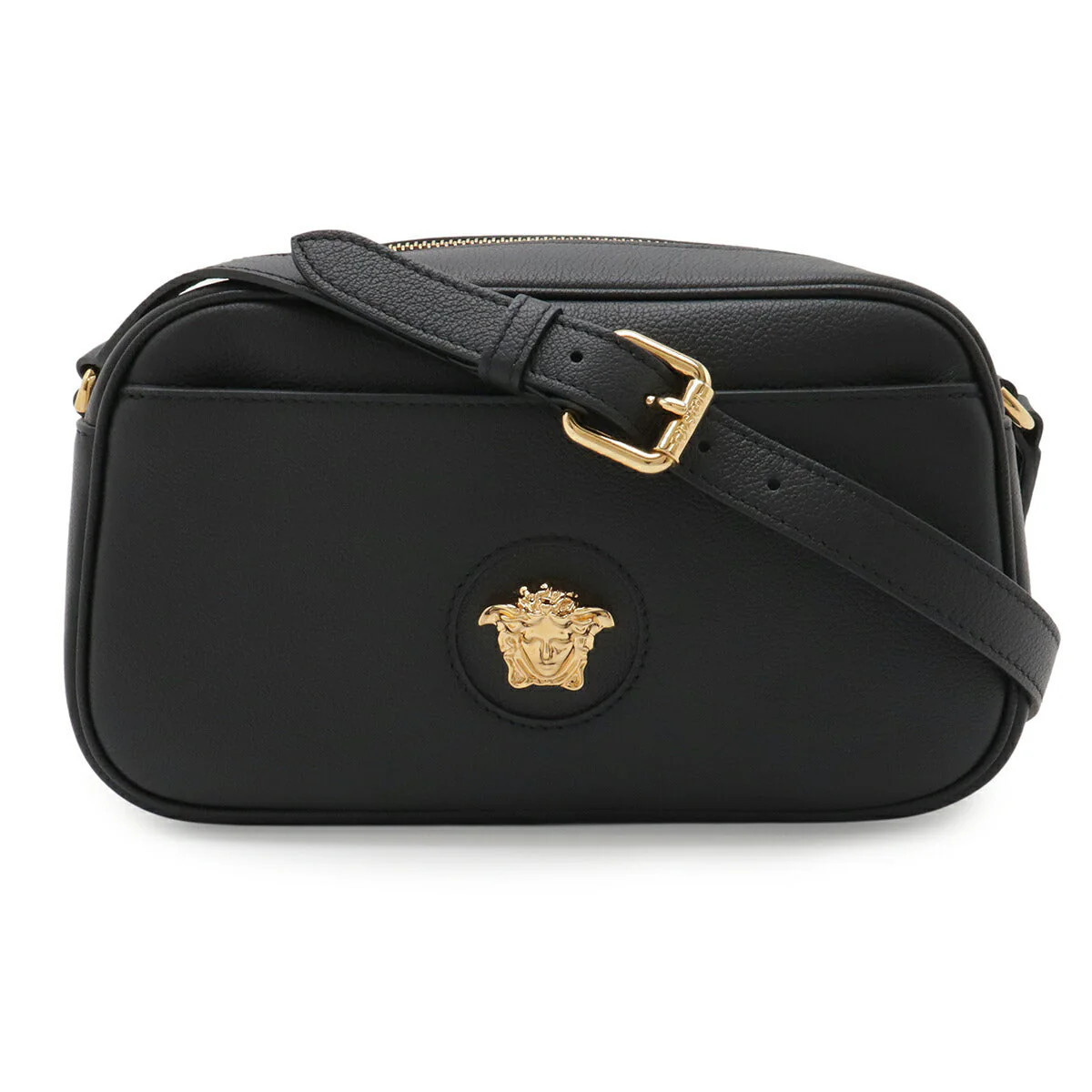 Versace Leather Shoulder Bag Black | Shop Simon