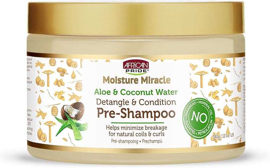 African Pride Moisture Miracle Pre-Shampoo Hair Detangler with Aloe & Coconut Water | Minimizes B... | Amazon (US)