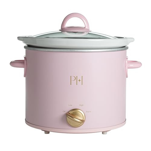Paris Hilton 3.5-Quart Manual Slow Cooker, Features Three Settings (Low, High, Warm), Naturally Nonstick and Dishwasher Safe Stoneware Insert, Family Sized Capacity, Pink | Amazon (US)