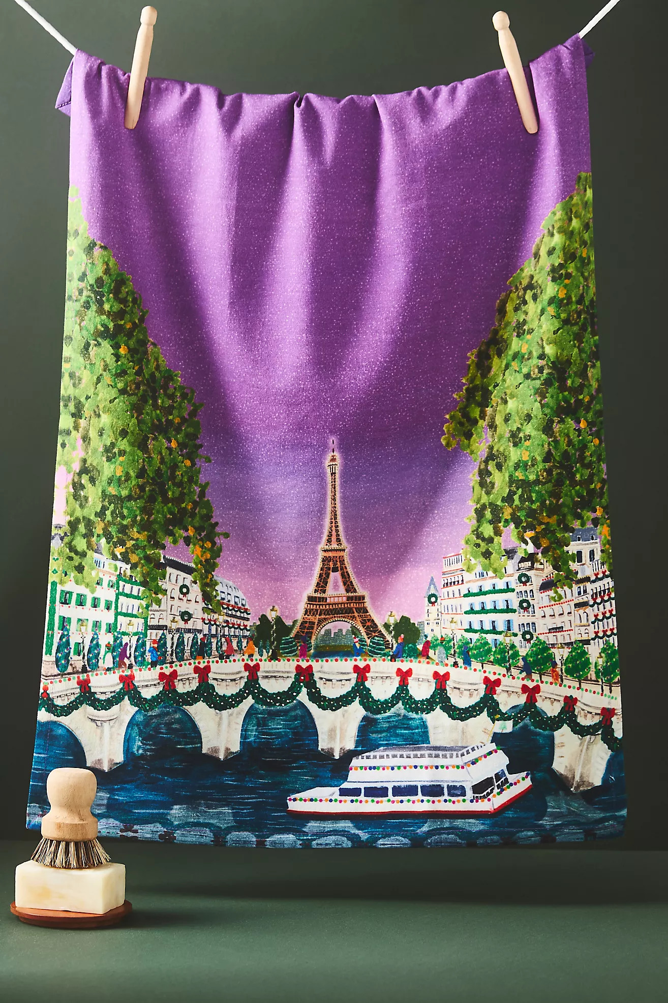 Holiday in the City Dish Towel | Anthropologie (US)