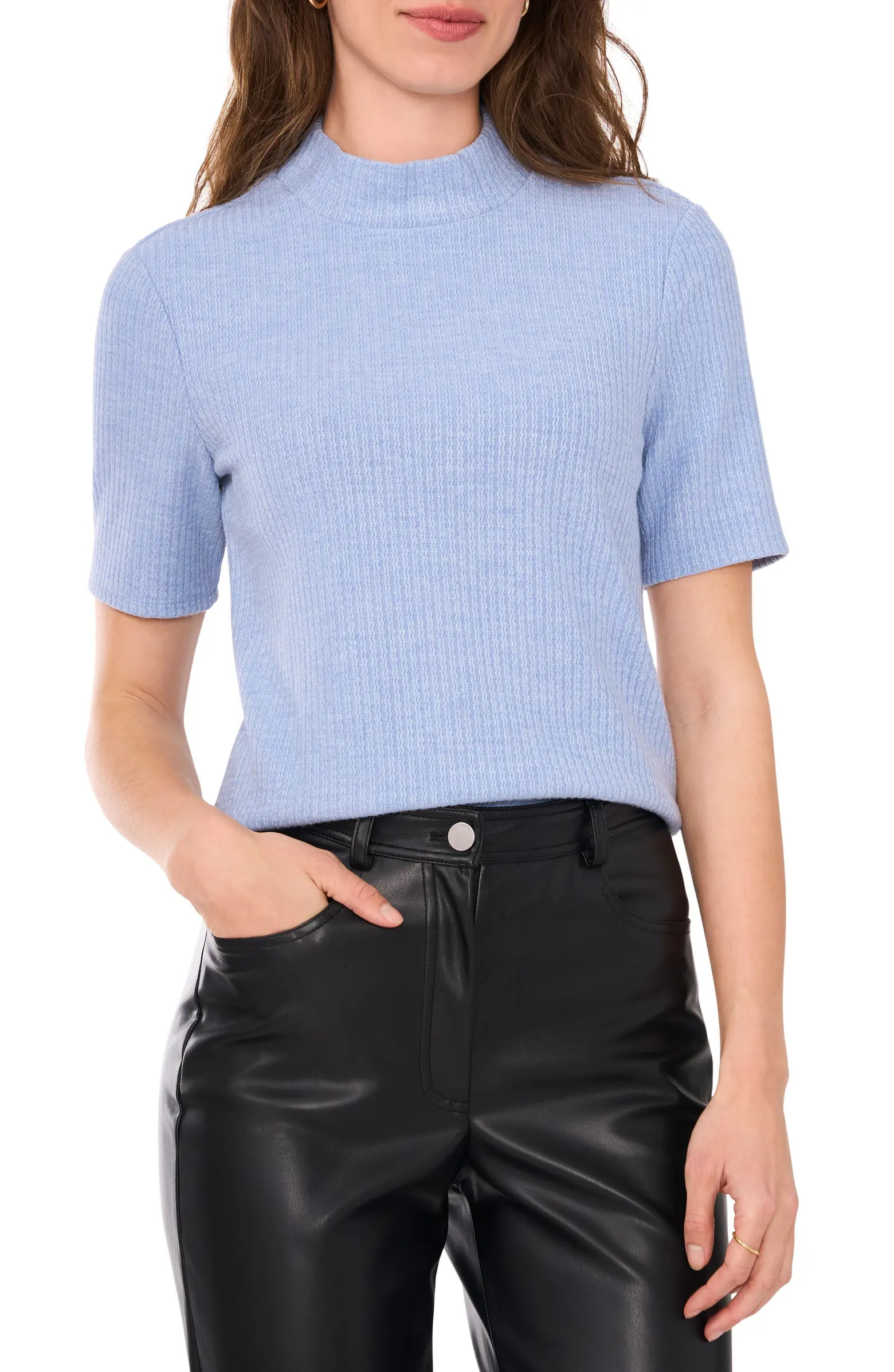 Halogen® Rib Mock Neck Top | Nordstrom | Nordstrom