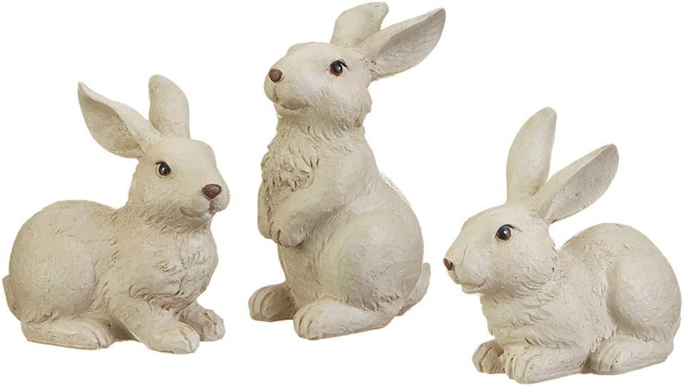 The Bridge Collection Classic White Rabbit Figurines, Set of 3 | Amazon (US)