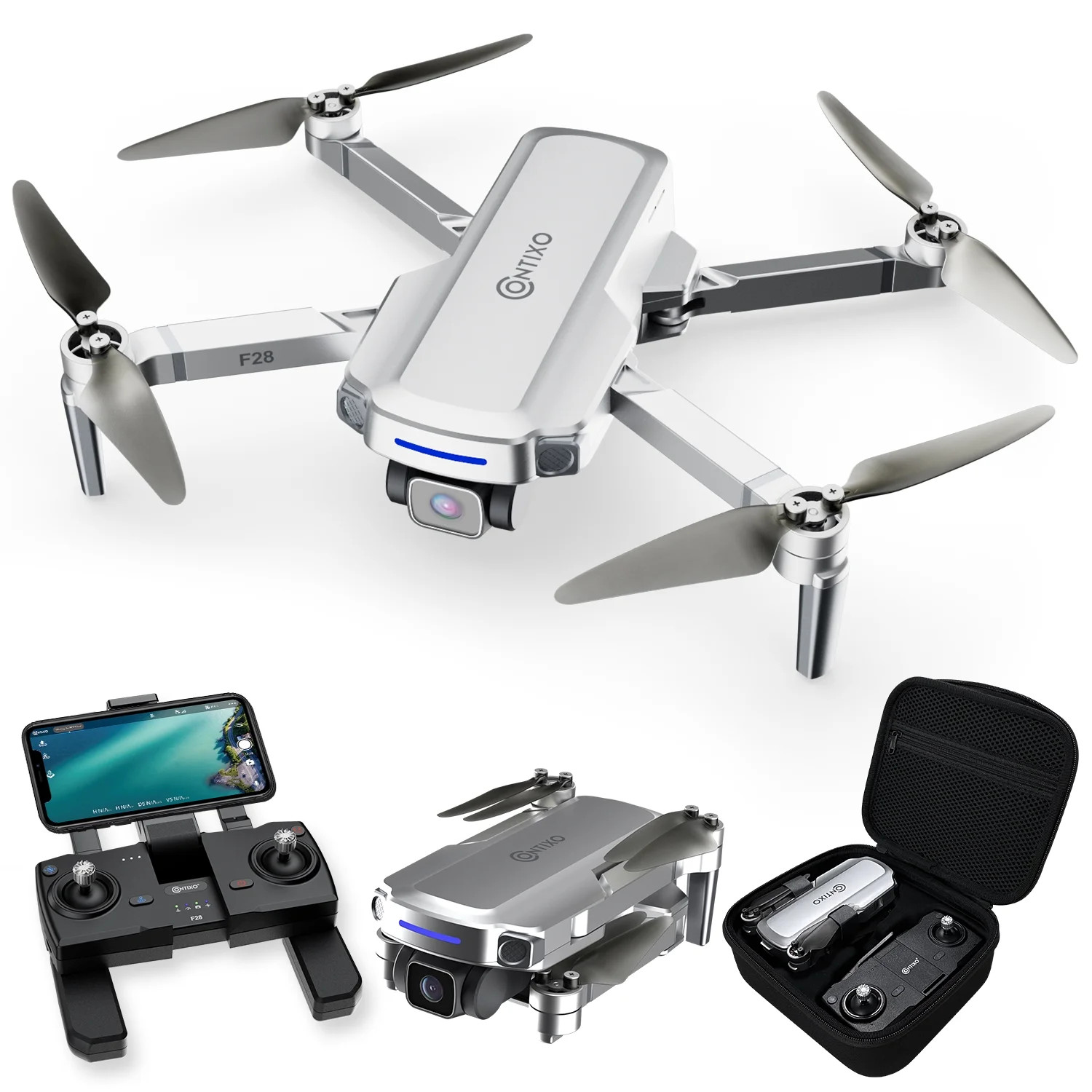 Contixo F28 Foldable GPS Drone with 2K FHD Camera with GPS Control and Selfie Mode, Follow Me, Wa... | Walmart (US)