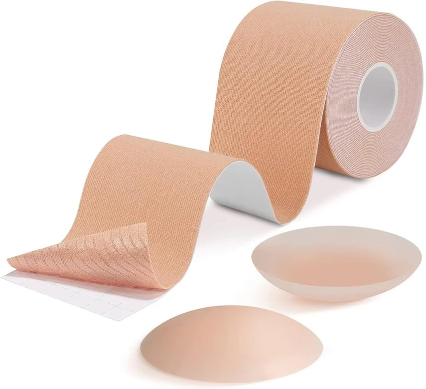 Boob Tape, Boobytape for Breast Lift, Athletic Tapes for A-E Cup Large Breast, Breathable Push Up... | Amazon (US)