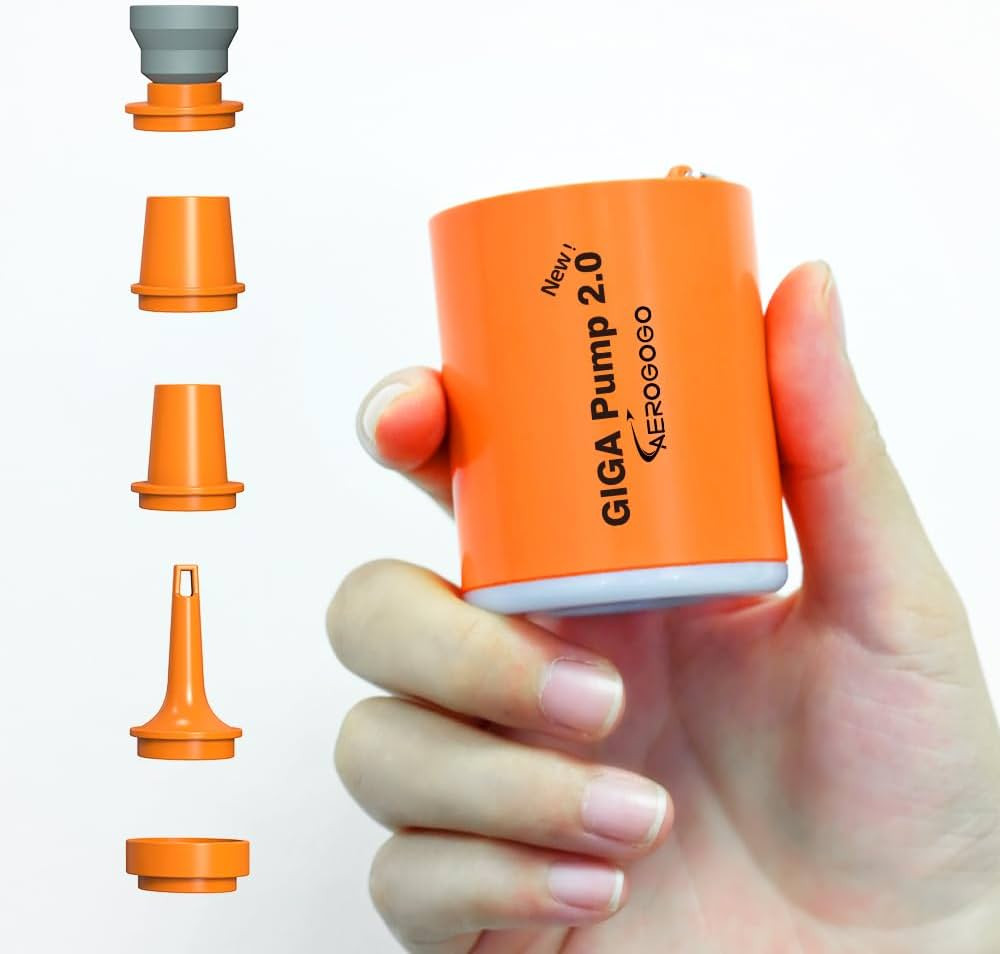 GIGA PUMP 2.0 Electric Portable Air Pump 1300mah Battery Rechargeable Pump Ultra-Mini Inflator/De... | Amazon (US)