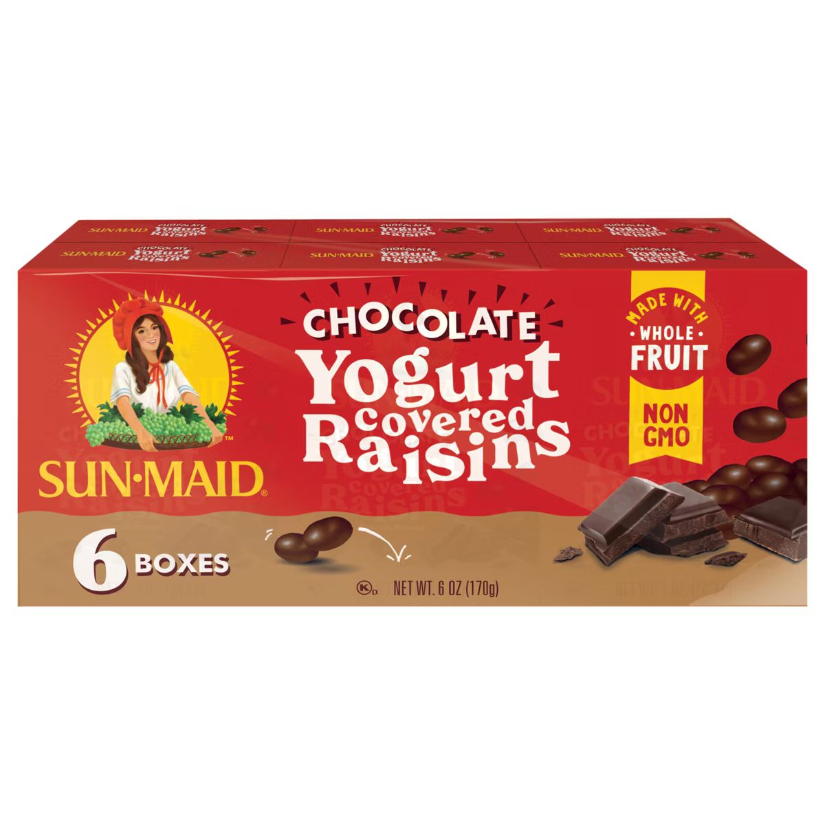 Sun Maid Chocolate Yogurt Raisins - 6ct | Target