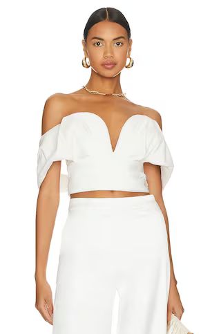 Line & Dot Amor Bustier Top in Off White from Revolve.com | Revolve Clothing (Global)