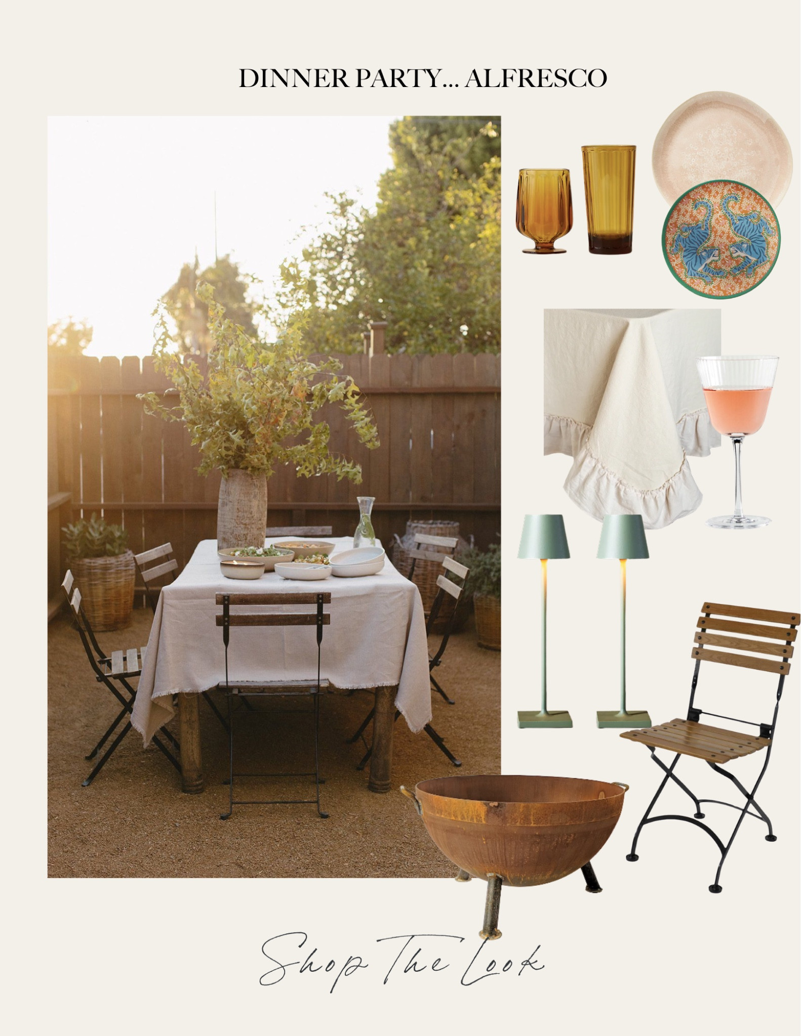 Dining alfresco??! Soon, very soon! These pieces will create a quaint and intimate dinner party outdoors. 

#LTKunder100 #LTKSeasonal #LTKhome