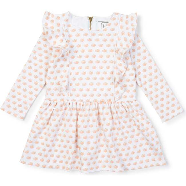 Olivia Girls Pima Cotton Dress, Pumpkin Patch | Maisonette