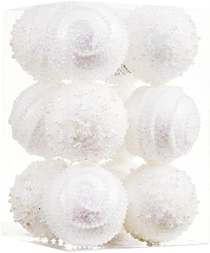 ChrisWish White Christmas Ball Ornaments, Christmas Tree Decorations Xmas Shatterproof Plastic Ha... | Amazon (US)