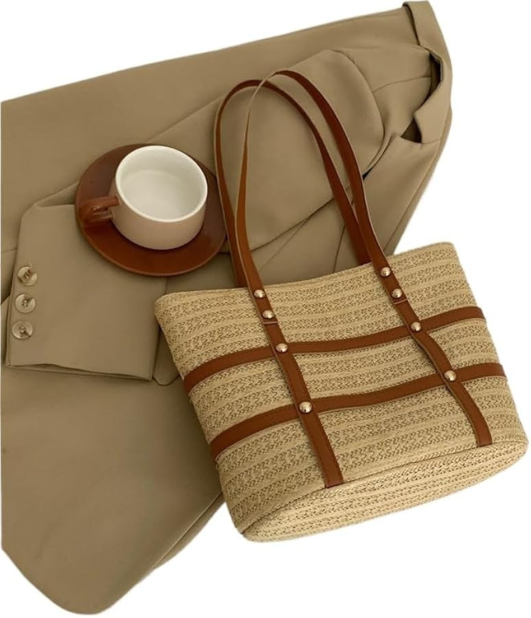 Bolso casual tejido de gran capacidad de moda y simple 2025 principios de otoño nuevo versátil ... | Amazon (US)