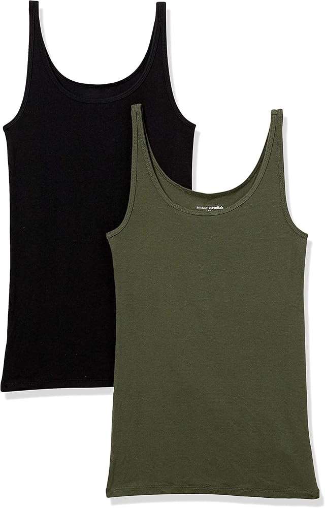 Amazon Essentials Women's 2-Pack Slim-fit Thin Strap Tank | Amazon (US)