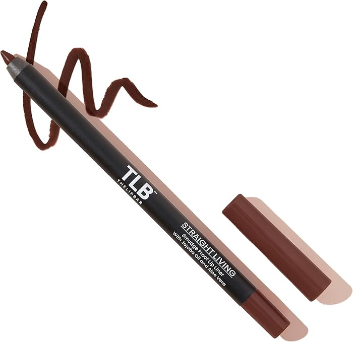 The Lip Bar - Lip Liner, Straight Living (Deep Brown) - High Pigment & Super Creamy - Smudge Proo... | Amazon (US)