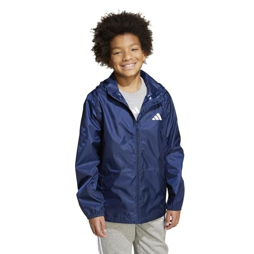 adidas Unisex-Kids Rain Jacket, Dark Blue, Small | Amazon (US)