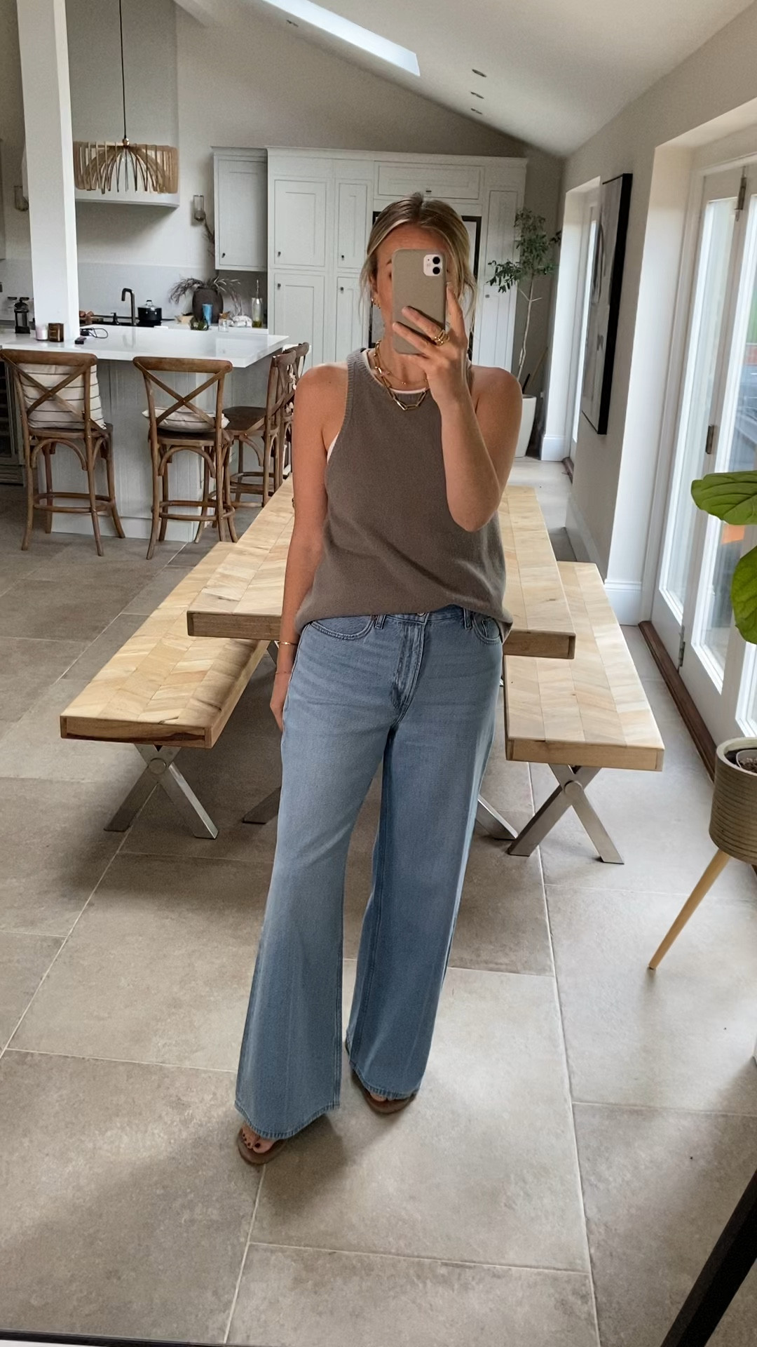 Soft , drapey wide leg jeans 
Cotton tencel fabric 
Light, flowing and a good fit 
Wearing the 30 regular 
They come in short/regular and long lengths 2 washes plus white and a curvy fit too if fuller through the lower hip/thigh area. Look for the ‘Curve love’ fit below 
I’m a size 14 and 5ft 7.5 
Top is old but I’ve linked similar 

#LTKuk #LTKcurves #LTKstyletip