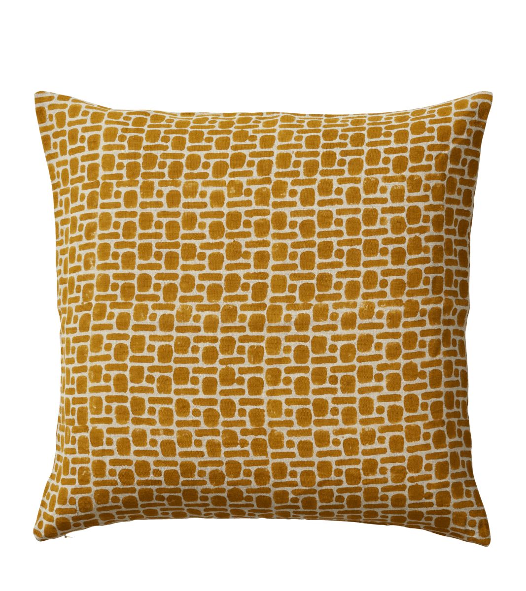 Pattani Dots & Dashes Cushion Cover - Mustard | OKA UK