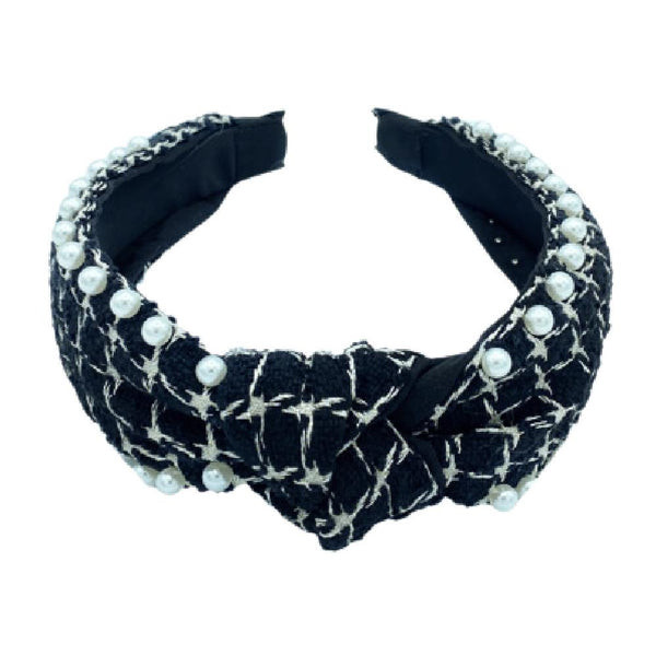 It Girl Pearl Headband - Black | Headbands of Hope
