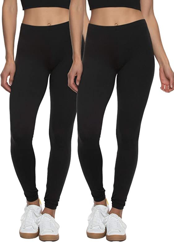 Felina Velvety Super Soft Lightweight Leggings 2-Pack - for Women - Yoga Pants, Workout Clothes | Amazon (US)