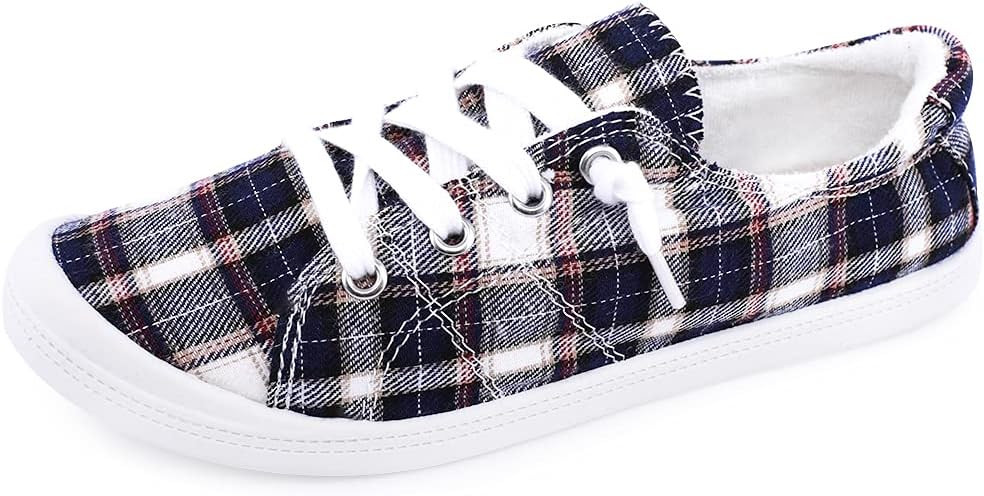 Women's Slip On Canvas Sneaker Low Top Casual Walking Shoes Classic Comfort Flat Fashion Sneakers | Amazon (US)