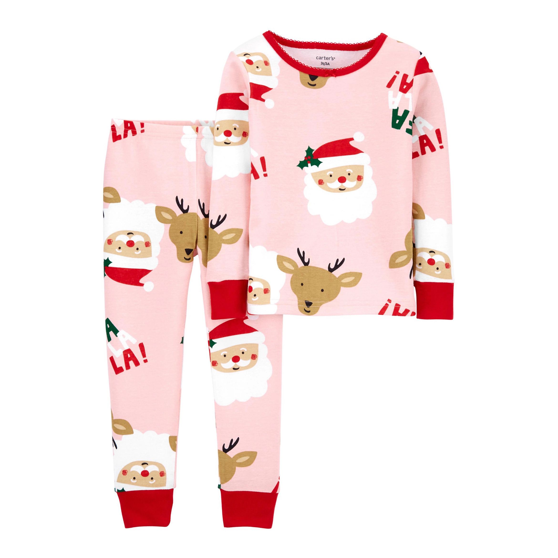 Toddler Girl Carter's 2 Piece Santa Pajama Set | Kohl's