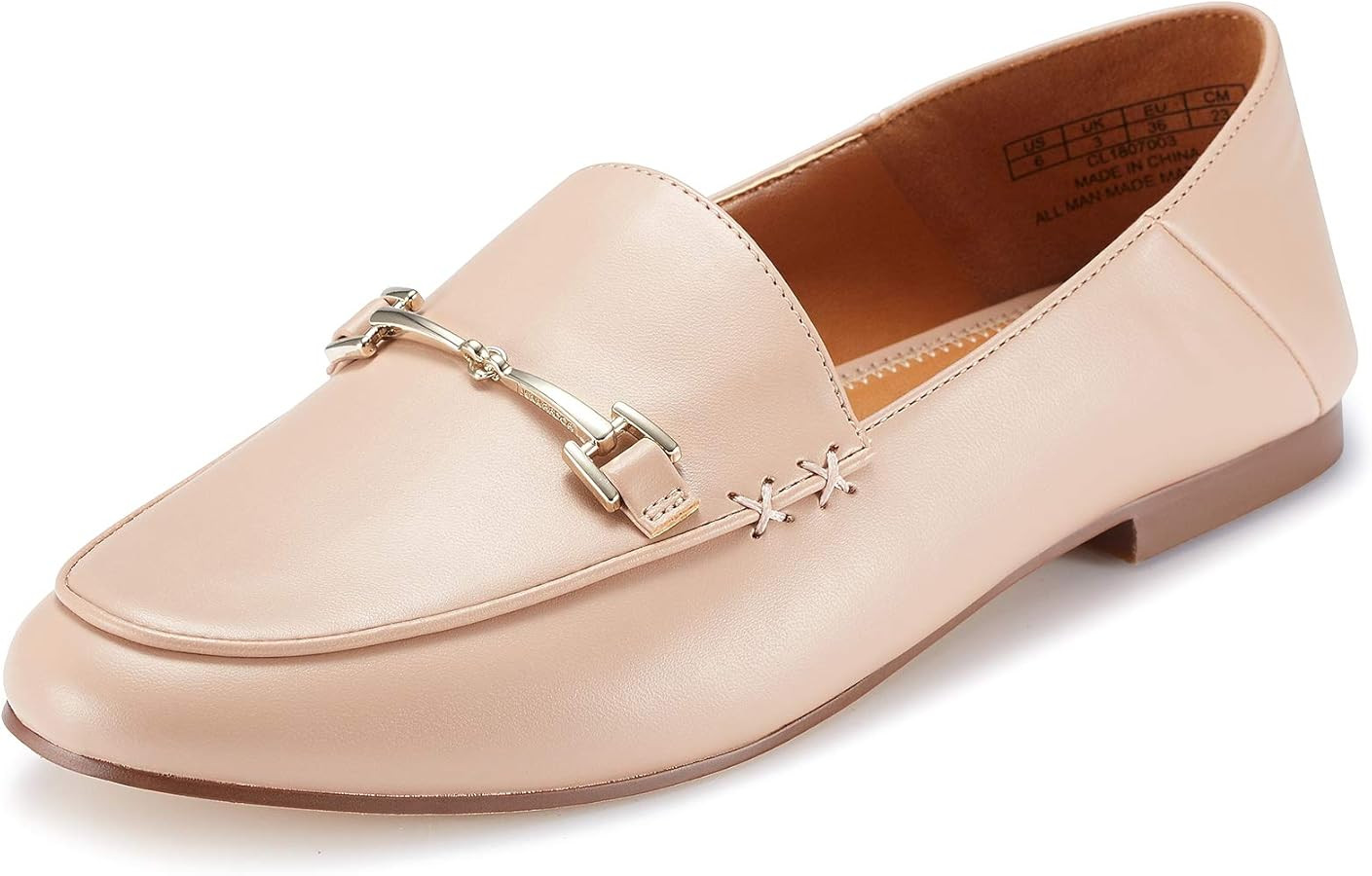 JENN ARDOR Loafers for Women Flats Shoes Womens Penny Loafers Slip On Pointed Toe Comfortable Off... | Amazon (US)