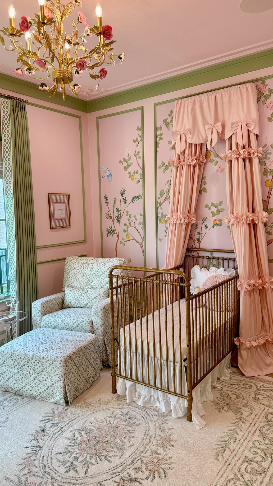 Pink & green baby girl nursery all from Amazon!

Wallpaper: linked below

Paint:
Walls - Sherwin Williams Charming Pink
Tr - Sherwin Williams Majolica Green

#LTKKids #LTKBaby #LTKBump