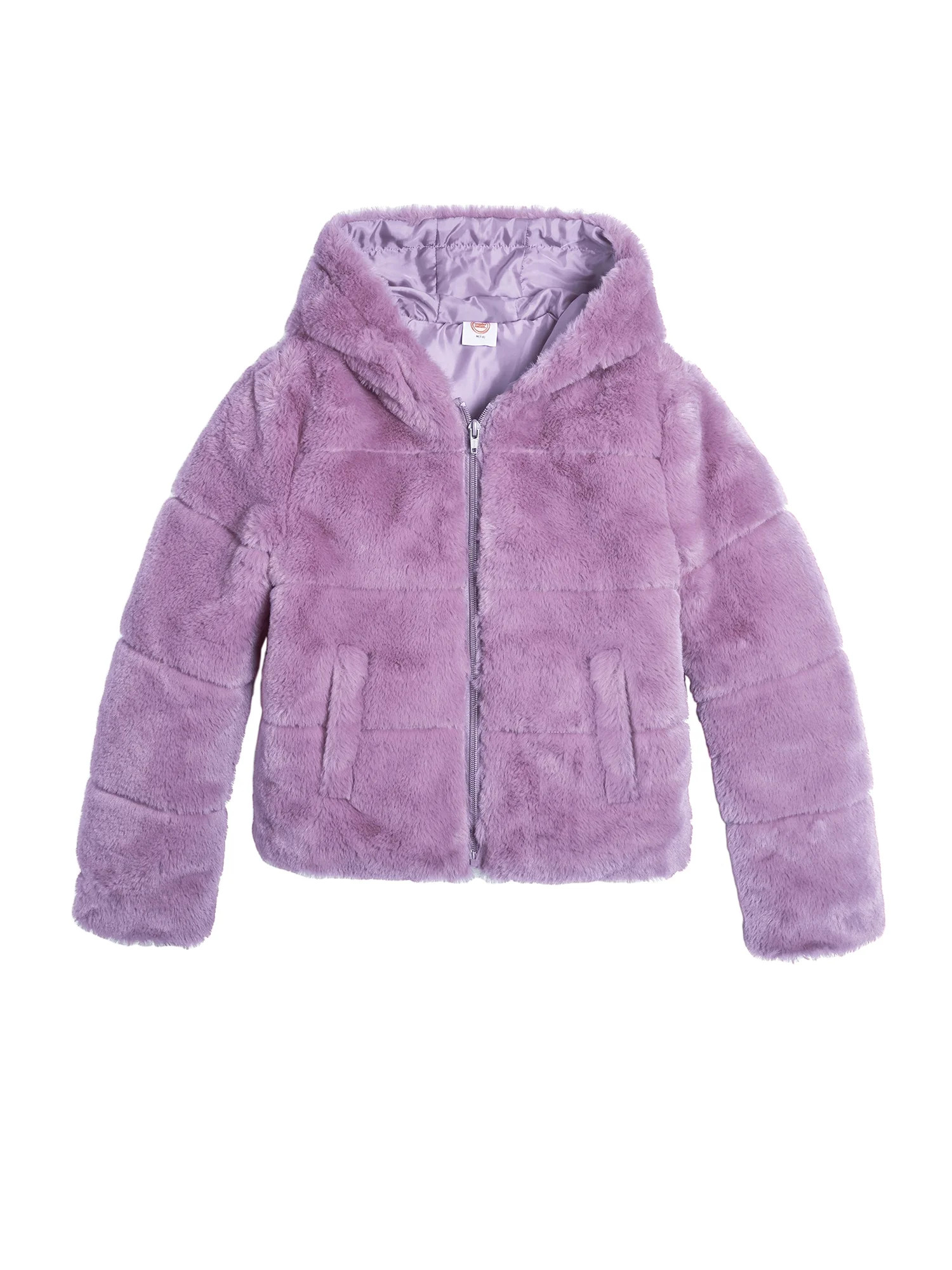 Wonder Nation Girls Faux Fur Jacket, Sizes 4-18 | Walmart (US)