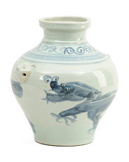 13x15 Handcrafted Double Lion Handle Dragon Jar | Home | Marshalls | Marshalls