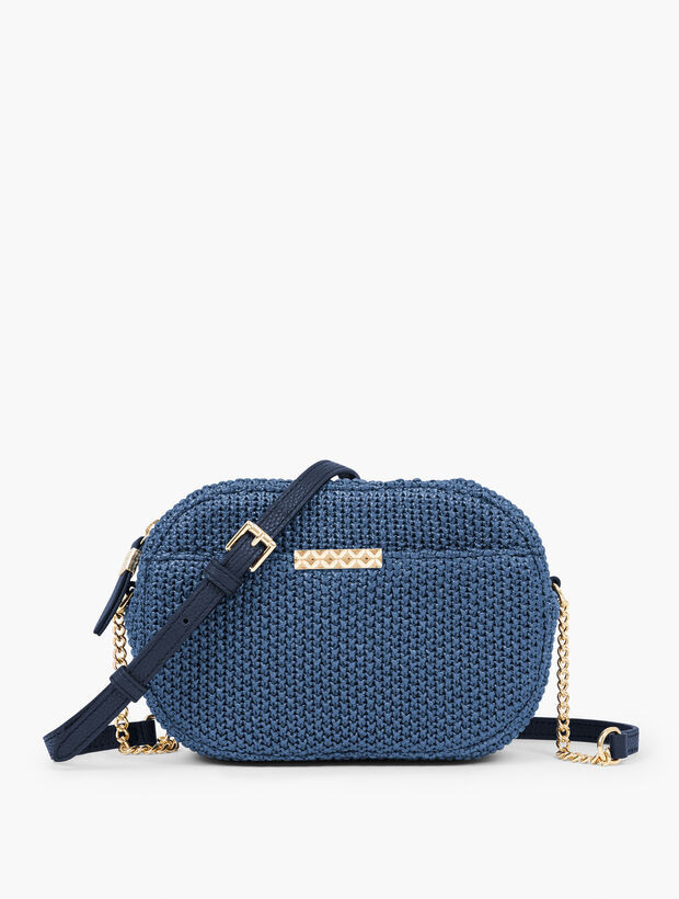Straw Crossbody Bag - Indigo Blue | Talbots