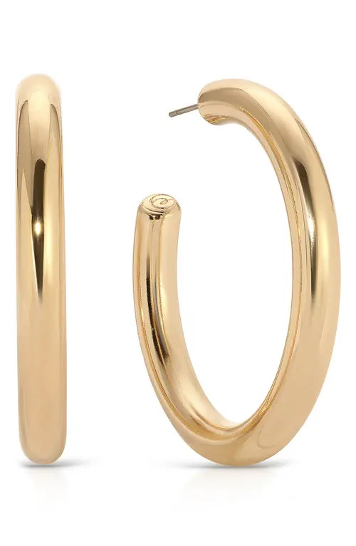 Ettika Large Thick Classic Hoop Earrings in Gold at Nordstrom | Nordstrom