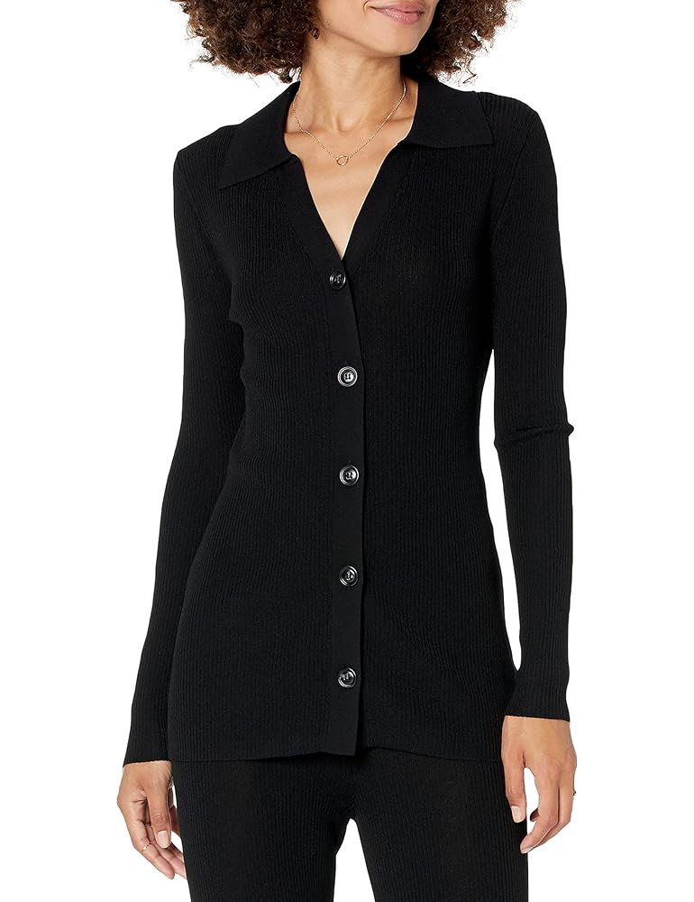The Drop Women's Constance Rib Button-Down Sweater | Amazon (US)