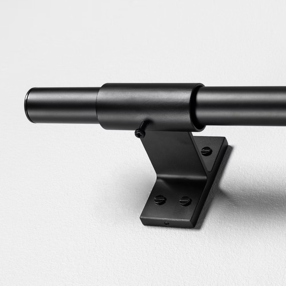 66"–120" Steel Curtain Rod Matte Black - Hearth & Hand™ with Magnolia | Target