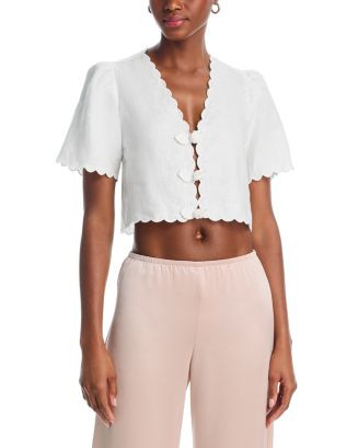 Roses Cropped Blouse | Bloomingdale's (AU)