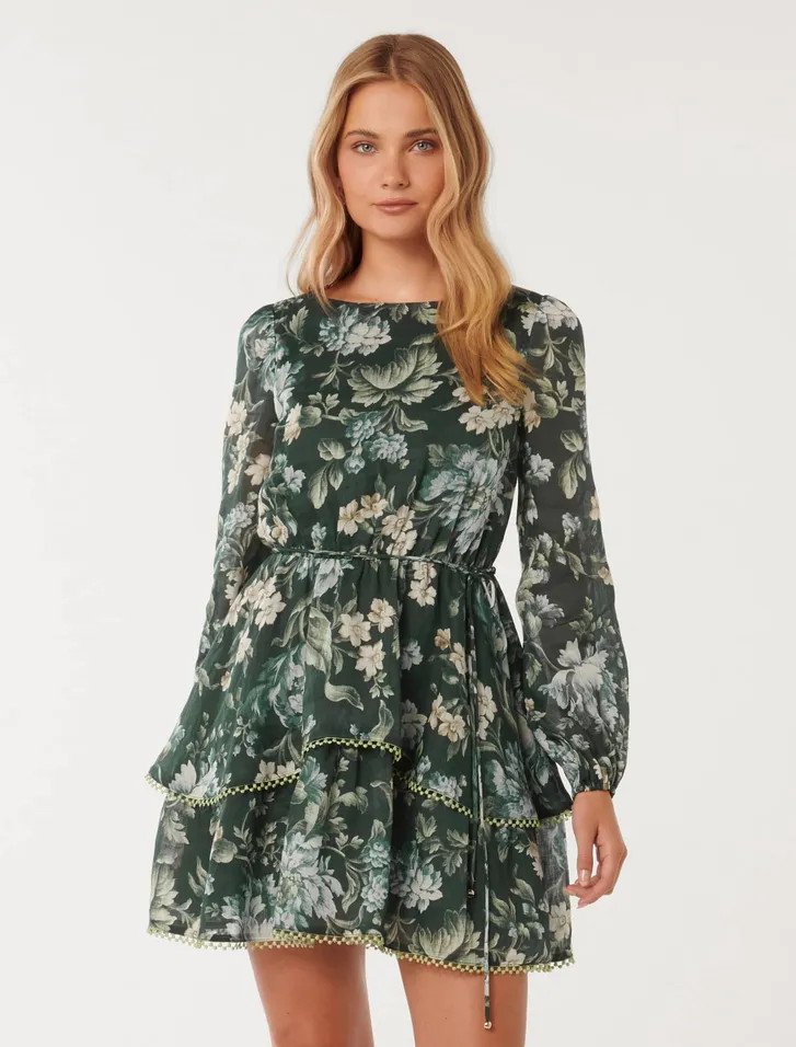 Remi Printed Tiered Skater Dress | Forever New (AU)