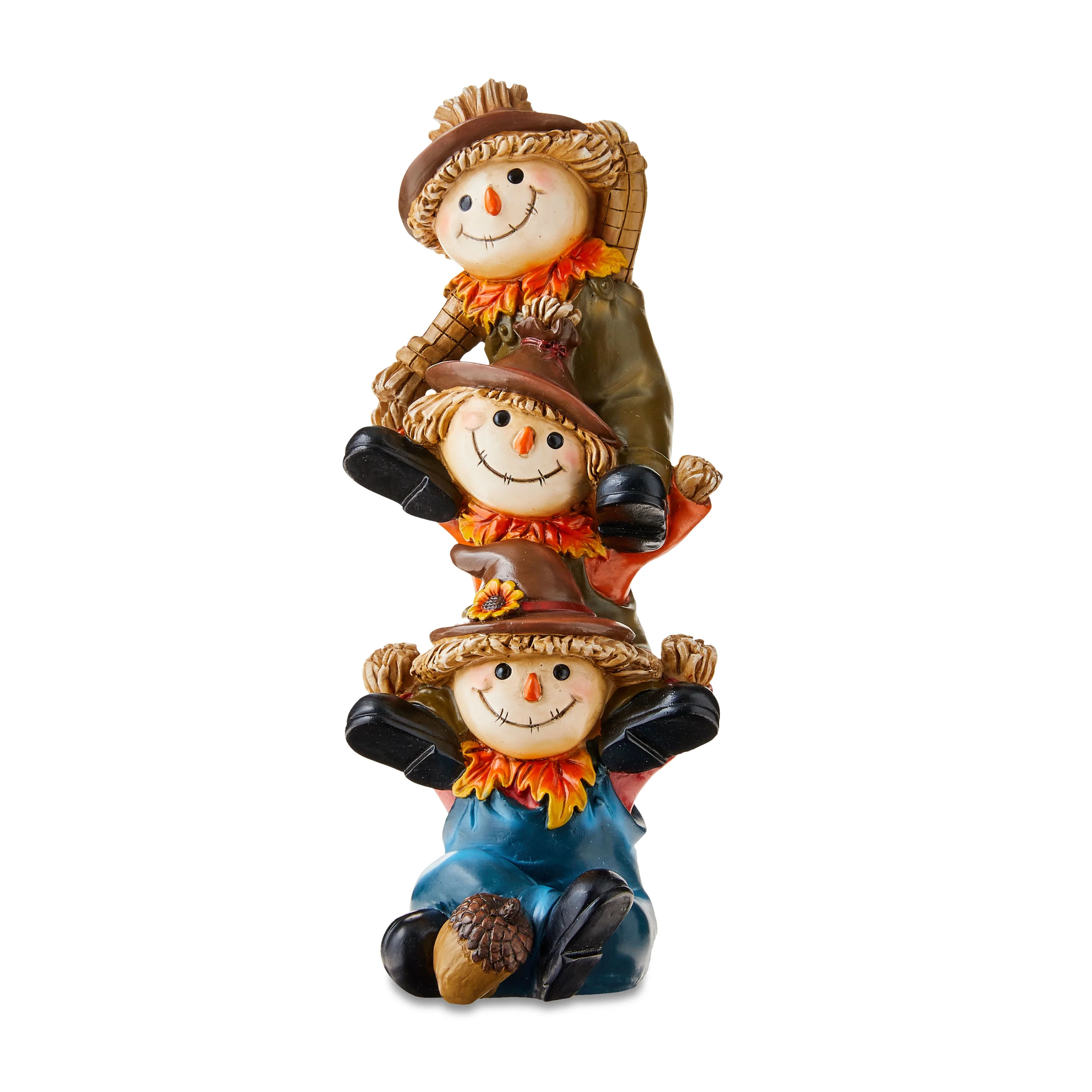 Resin Stacked Scarecrows Tabletop Decor, Multicolor, 4.2", Harvest by Way To Celebrate | Walmart (US)