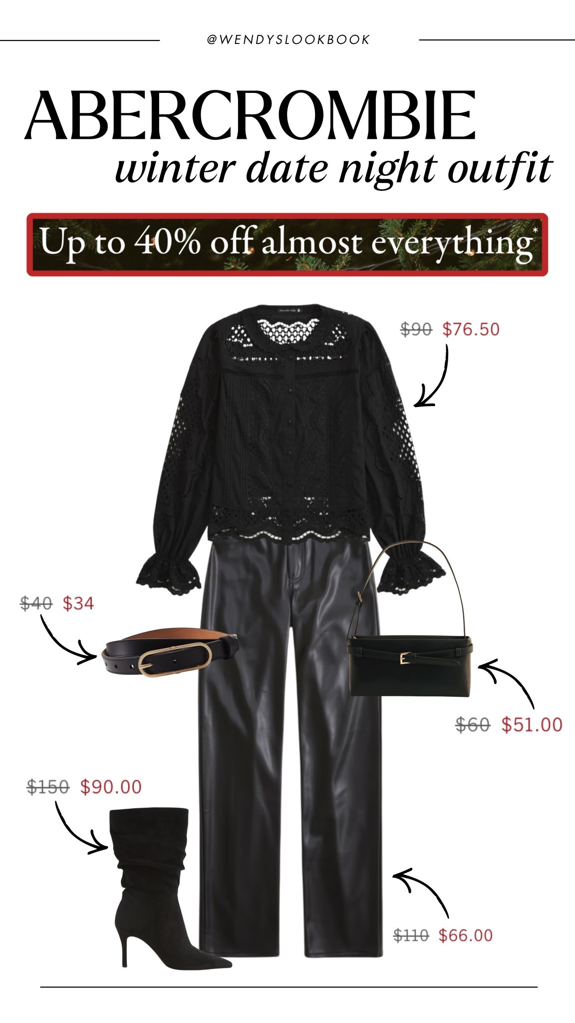 ON SALE!

Abercrombies holiday sale is back! This is the perfect winter date night outfit that is cute & warm! The pants come in curve love and regular  

#LTKSeasonal #LTKHoliday #LTKootd