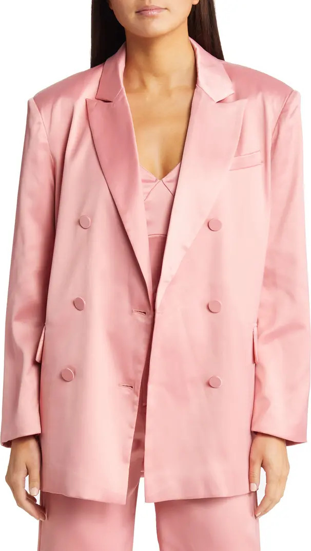 Double Breasted Satin Blazer | Nordstrom