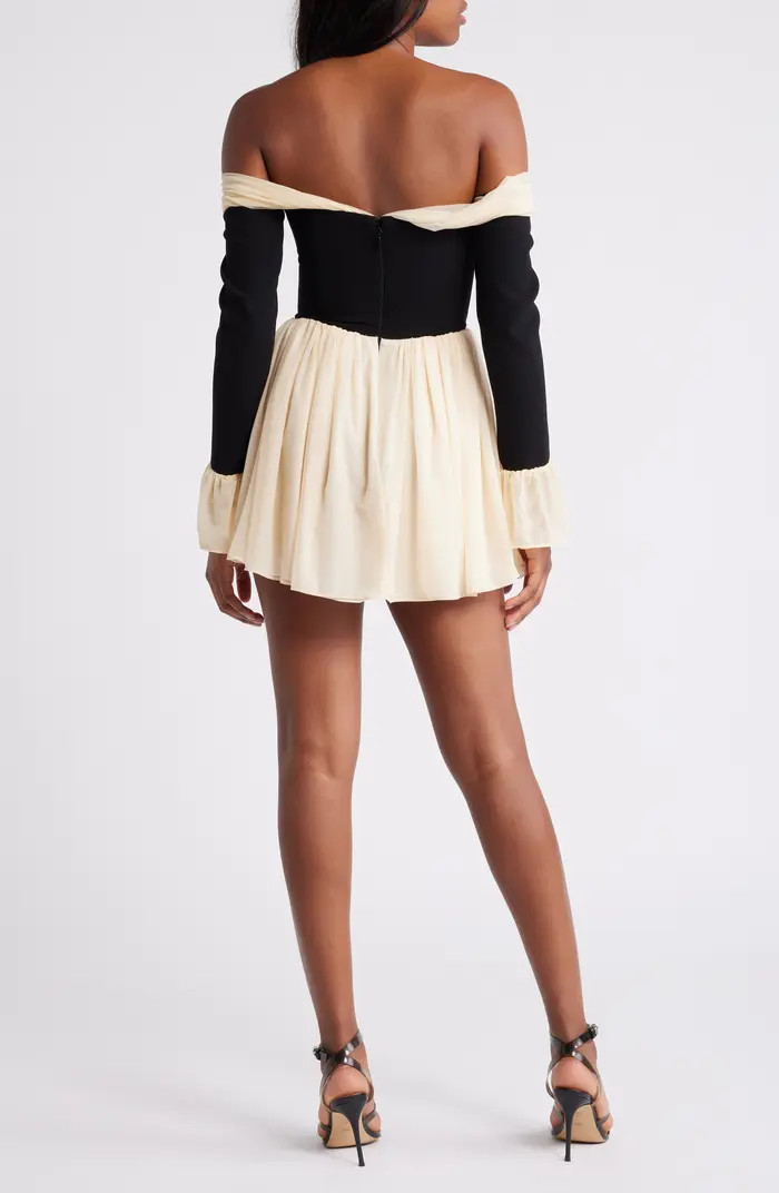 Alana Strapless Long Sleeve Minidress | Nordstrom