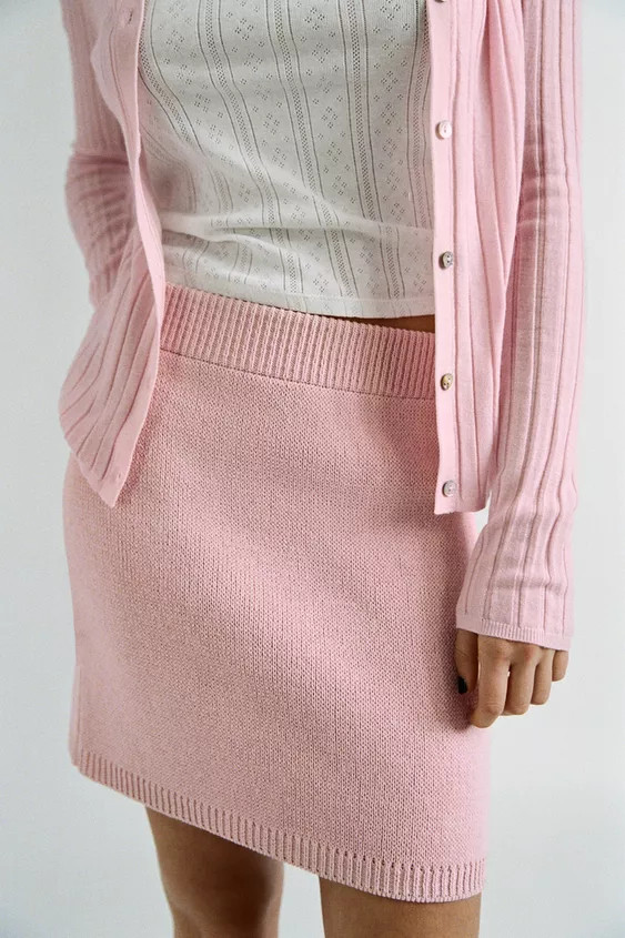 PLAIN KNIT MINI SKIRT | Zara UK